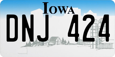 IA license plate DNJ424