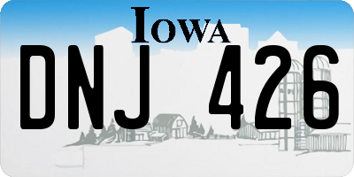 IA license plate DNJ426
