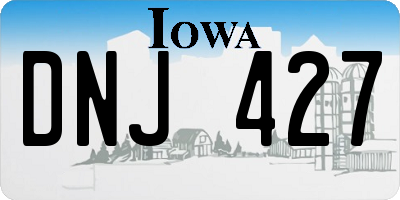 IA license plate DNJ427