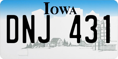 IA license plate DNJ431