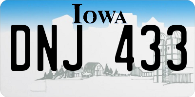 IA license plate DNJ433