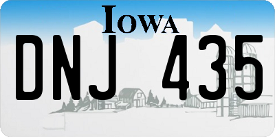 IA license plate DNJ435