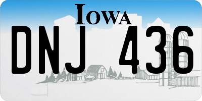 IA license plate DNJ436