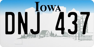 IA license plate DNJ437