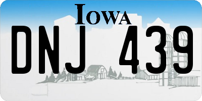 IA license plate DNJ439