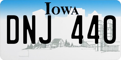 IA license plate DNJ440