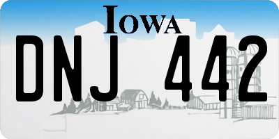 IA license plate DNJ442