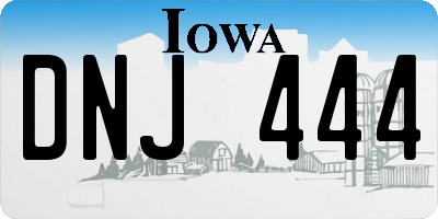IA license plate DNJ444