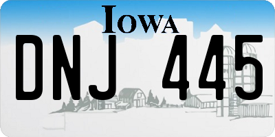 IA license plate DNJ445