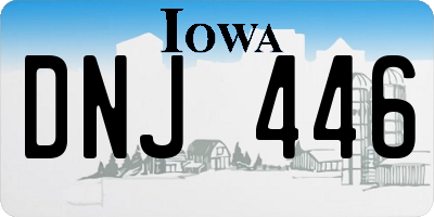 IA license plate DNJ446