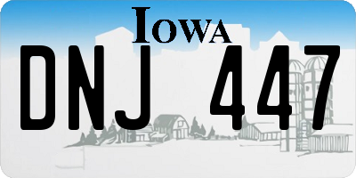 IA license plate DNJ447