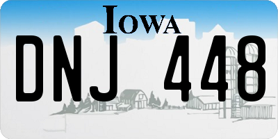 IA license plate DNJ448