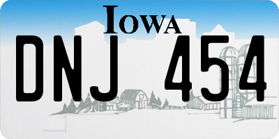 IA license plate DNJ454