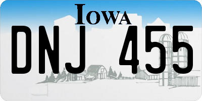 IA license plate DNJ455