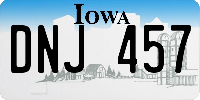 IA license plate DNJ457