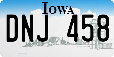 IA license plate DNJ458