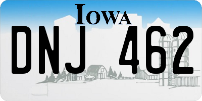 IA license plate DNJ462