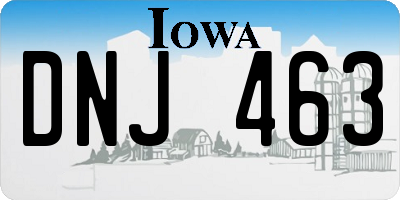 IA license plate DNJ463