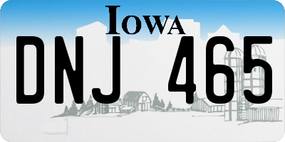 IA license plate DNJ465