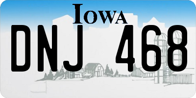 IA license plate DNJ468