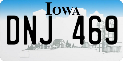 IA license plate DNJ469