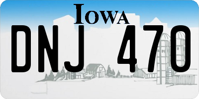 IA license plate DNJ470