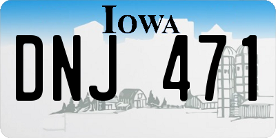 IA license plate DNJ471