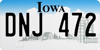IA license plate DNJ472