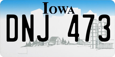 IA license plate DNJ473
