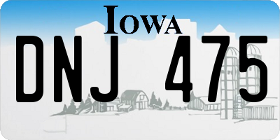 IA license plate DNJ475