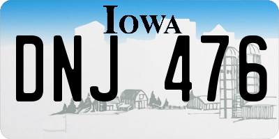 IA license plate DNJ476