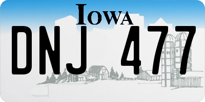 IA license plate DNJ477