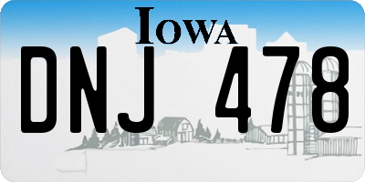 IA license plate DNJ478