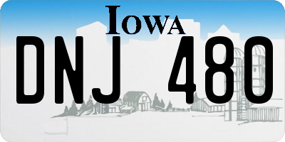 IA license plate DNJ480