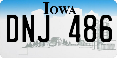 IA license plate DNJ486