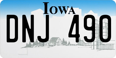 IA license plate DNJ490