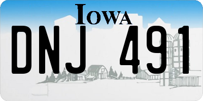 IA license plate DNJ491