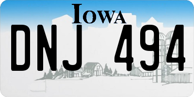 IA license plate DNJ494