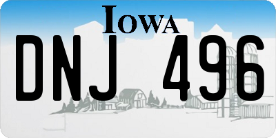 IA license plate DNJ496