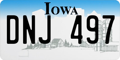 IA license plate DNJ497
