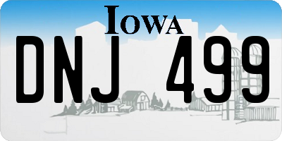 IA license plate DNJ499