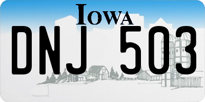 IA license plate DNJ503