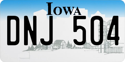 IA license plate DNJ504