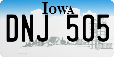 IA license plate DNJ505