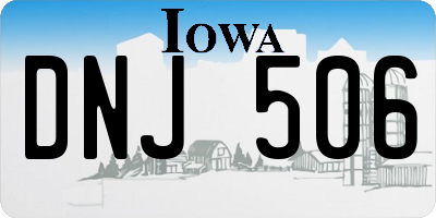IA license plate DNJ506
