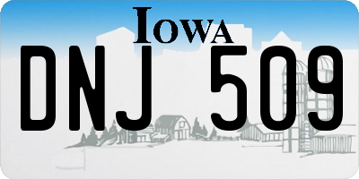 IA license plate DNJ509