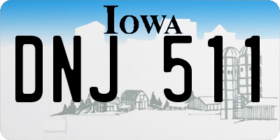 IA license plate DNJ511
