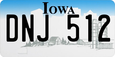 IA license plate DNJ512