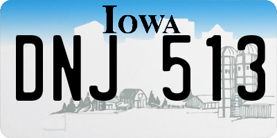 IA license plate DNJ513