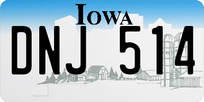 IA license plate DNJ514